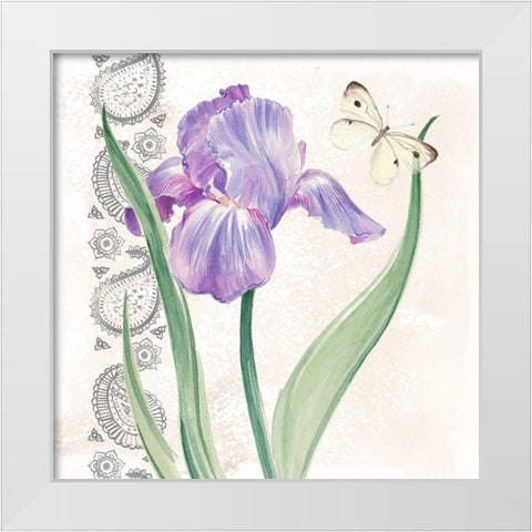 Flowers and Lace III White Modern Wood Framed Art Print by Parker, Jennifer Paxton