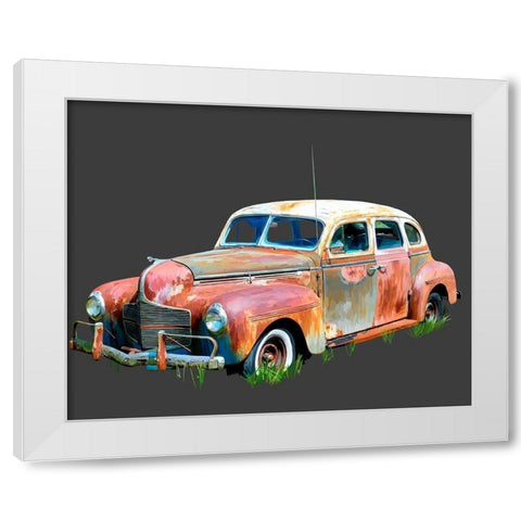 Rusty Car II White Modern Wood Framed Art Print by Kalina, Emily