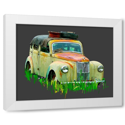 Rusty Car III White Modern Wood Framed Art Print by Kalina, Emily