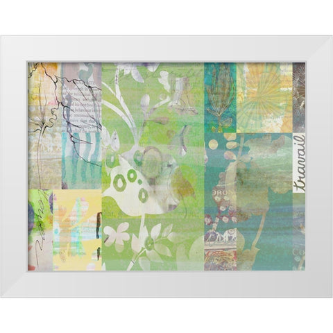 Sage Obscurity III White Modern Wood Framed Art Print by Naskrent, Delores