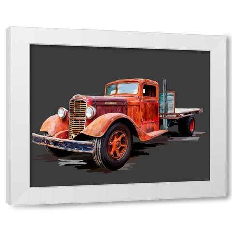 Vintage Truck I White Modern Wood Framed Art Print by Kalina, Emily