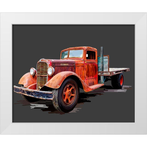 Vintage Truck I White Modern Wood Framed Art Print by Kalina, Emily
