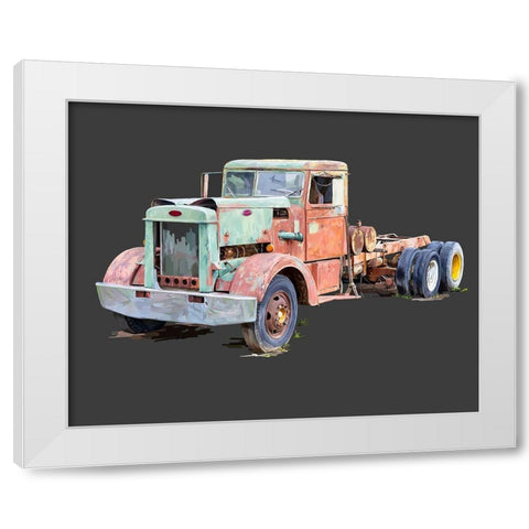 Vintage Truck III White Modern Wood Framed Art Print by Kalina, Emily