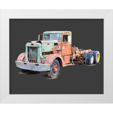 Vintage Truck III White Modern Wood Framed Art Print by Kalina, Emily