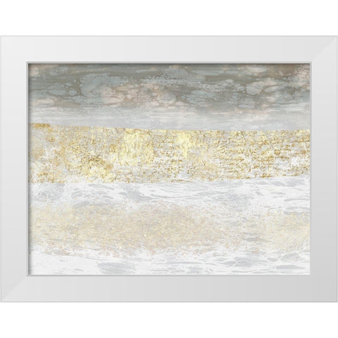 Gilded Textures II White Modern Wood Framed Art Print by Goldberger, Jennifer