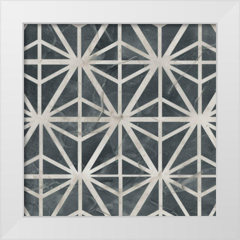 Neutral Tile Collection VII White Modern Wood Framed Art Print by Vess, June Erica