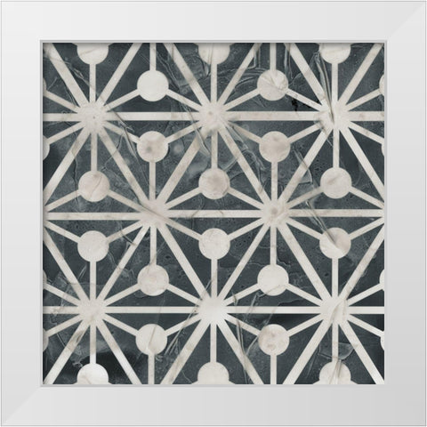 Neutral Tile Collection IX White Modern Wood Framed Art Print by Vess, June Erica