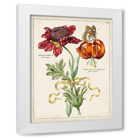 Botanical Bouquet II White Modern Wood Framed Art Print by Unknown
