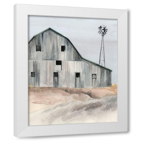 Winter Barn I White Modern Wood Framed Art Print by Parker, Jennifer Paxton