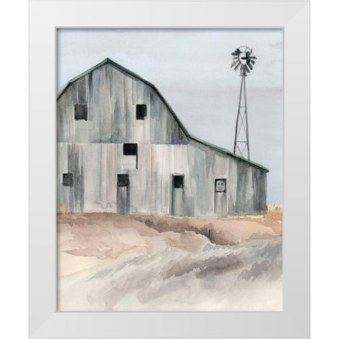 Winter Barn I White Modern Wood Framed Art Print by Parker, Jennifer Paxton