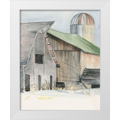 Winter Barn II White Modern Wood Framed Art Print by Parker, Jennifer Paxton