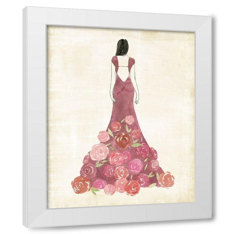 Garland Gown I White Modern Wood Framed Art Print by Popp, Grace