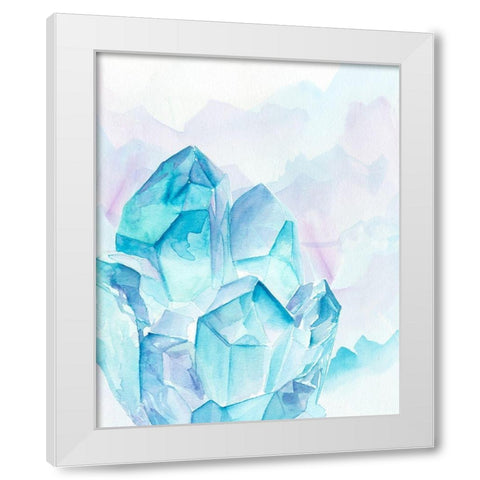 Crystal Facets II White Modern Wood Framed Art Print by Parker, Jennifer Paxton