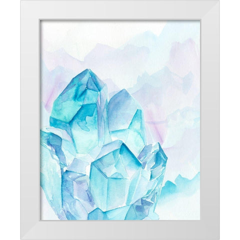 Crystal Facets II White Modern Wood Framed Art Print by Parker, Jennifer Paxton