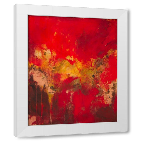 Copper and Red I White Modern Wood Framed Art Print by Gardner, Jennifer