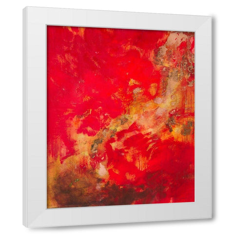 Copper and Red II White Modern Wood Framed Art Print by Gardner, Jennifer