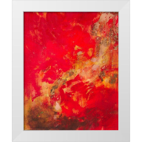 Copper and Red II White Modern Wood Framed Art Print by Gardner, Jennifer