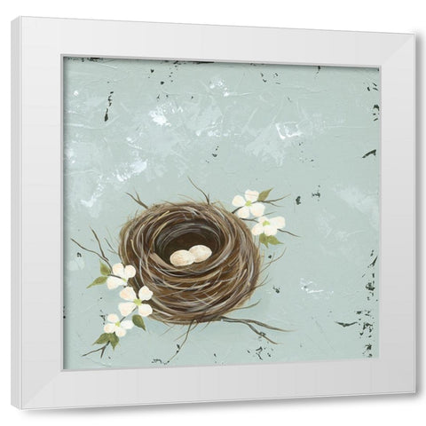 Flower Nest II White Modern Wood Framed Art Print by Reynolds, Jade