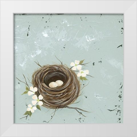Flower Nest II White Modern Wood Framed Art Print by Reynolds, Jade