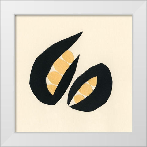 Mod Pod III White Modern Wood Framed Art Print by Stramel, Renee W.