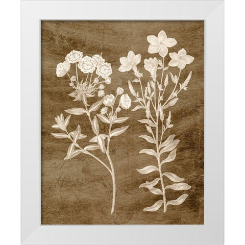 Botanical in Taupe I White Modern Wood Framed Art Print by Vision Studio