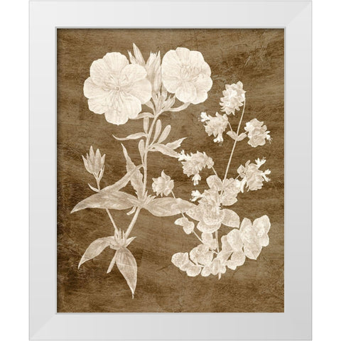 Botanical in Taupe II White Modern Wood Framed Art Print by Vision Studio