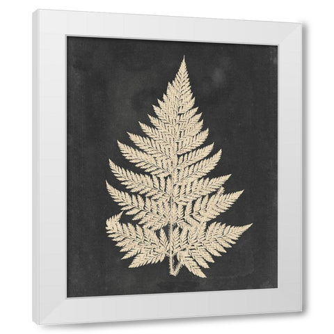 Linen Fern I White Modern Wood Framed Art Print by Vision Studio