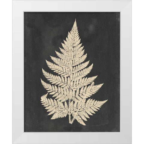 Linen Fern I White Modern Wood Framed Art Print by Vision Studio