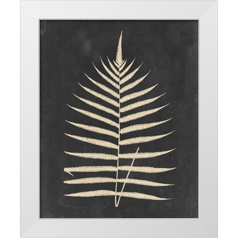 Linen Fern III White Modern Wood Framed Art Print by Vision Studio