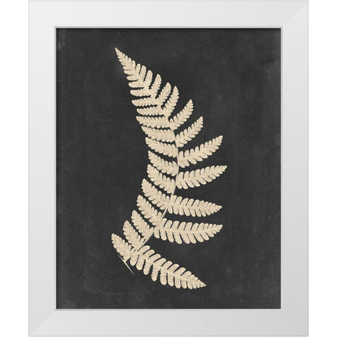 Linen Fern IV White Modern Wood Framed Art Print by Vision Studio