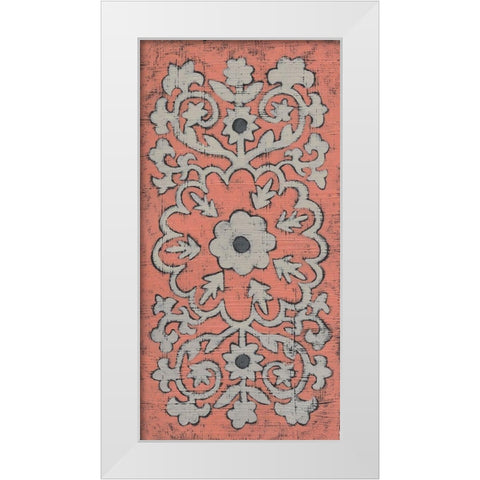 Stitch Work II White Modern Wood Framed Art Print by Zarris, Chariklia