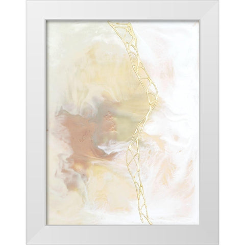 Blush Matrix II White Modern Wood Framed Art Print by Goldberger, Jennifer