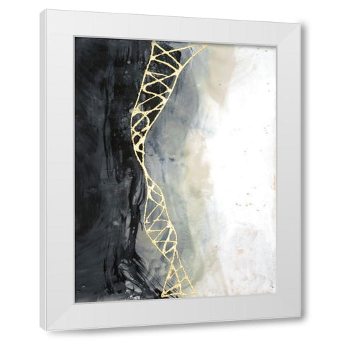 Neutral Matrix II White Modern Wood Framed Art Print by Goldberger, Jennifer