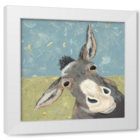 Farm Life-Mule White Modern Wood Framed Art Print by Reynolds, Jade