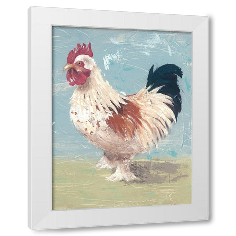 Farm Life-Chickens II White Modern Wood Framed Art Print by Reynolds, Jade