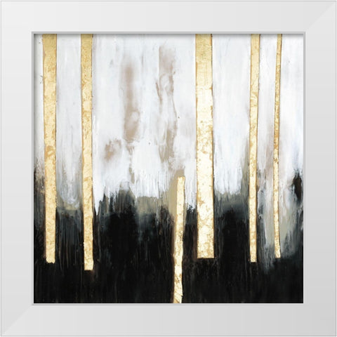 Gilt Treeline II White Modern Wood Framed Art Print by Goldberger, Jennifer