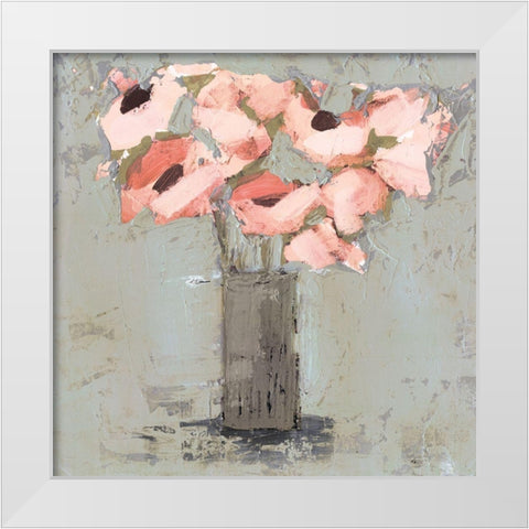 Pale Rustic Bouquet II White Modern Wood Framed Art Print by Borges, Victoria
