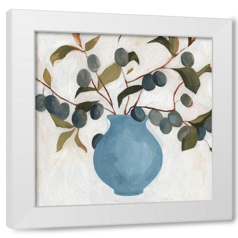 Plum Branch Arrangement II White Modern Wood Framed Art Print by Scarvey, Emma