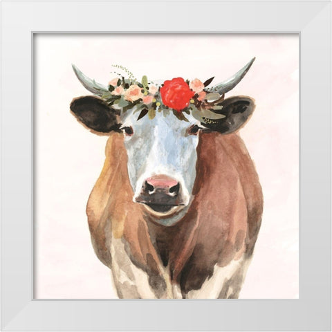 Spring on the Farm I White Modern Wood Framed Art Print by Borges, Victoria