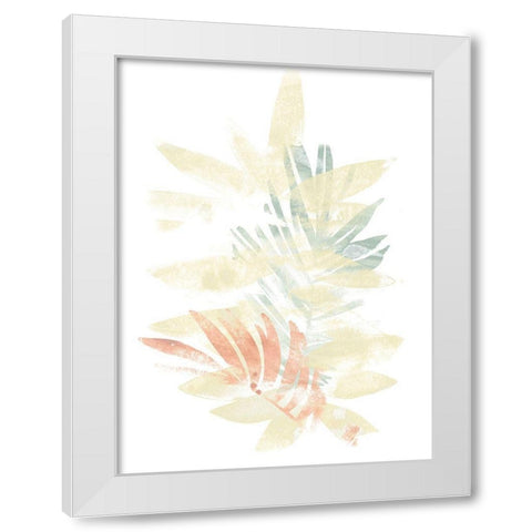 Pastel Tropics II White Modern Wood Framed Art Print by Vess, June Erica