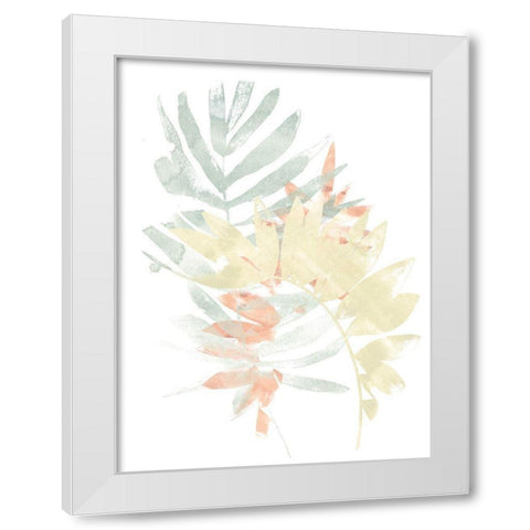 Pastel Tropics IV White Modern Wood Framed Art Print by Vess, June Erica