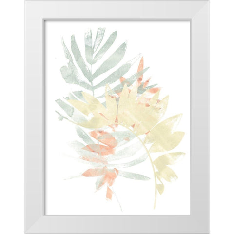 Pastel Tropics IV White Modern Wood Framed Art Print by Vess, June Erica