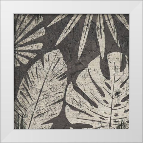 Tribal Palms I White Modern Wood Framed Art Print by Vess, June Erica