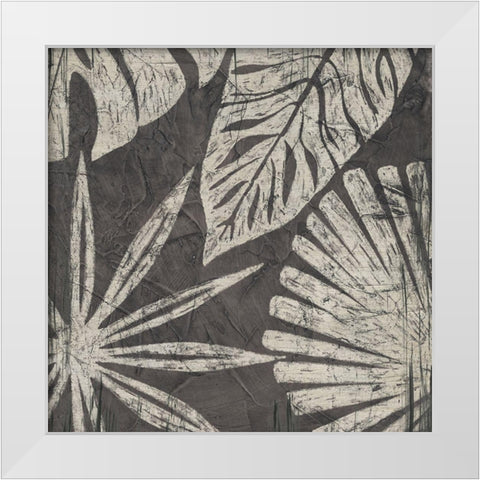 Tribal Palms IV White Modern Wood Framed Art Print by Vess, June Erica