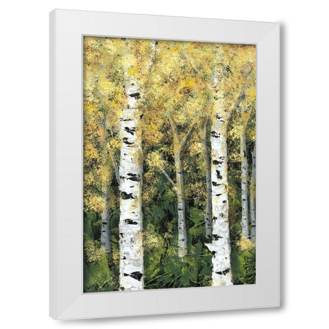 Birch Treeline I White Modern Wood Framed Art Print by Reynolds, Jade