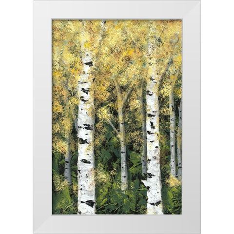 Birch Treeline I White Modern Wood Framed Art Print by Reynolds, Jade