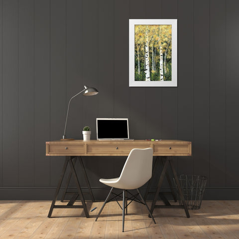 Birch Treeline II White Modern Wood Framed Art Print by Reynolds, Jade