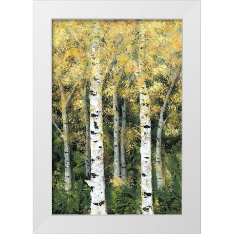 Birch Treeline II White Modern Wood Framed Art Print by Reynolds, Jade