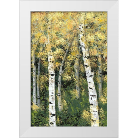 Birch Treeline III White Modern Wood Framed Art Print by Reynolds, Jade