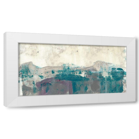Teal Range I White Modern Wood Framed Art Print by Goldberger, Jennifer